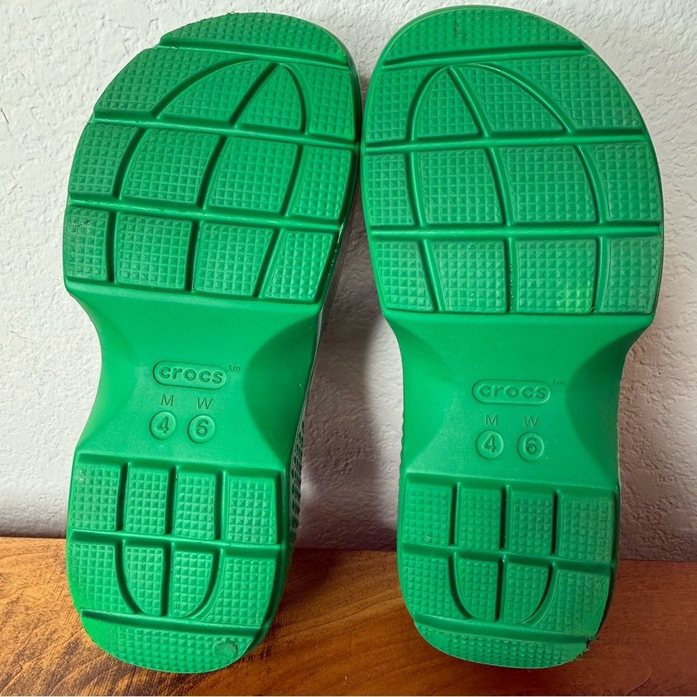 Crocs Stomp Fisherman High Shine Sandals Green Ivy Size US M4 | W6 #Patrick Day - Picture 8 of 11